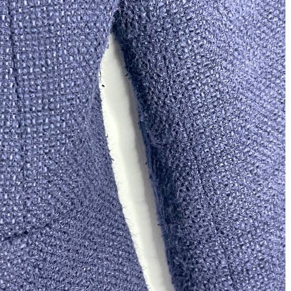 Banana Republic Navy Coarse Cotton Weave Button Front Overcoat Women's XS - Picture 9 of 10